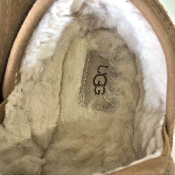 UGG Scuff Romeo Chestnut Slipper Shoes Women Size 9 Warm Cozy Winter Loafers - Picture 3 of 5